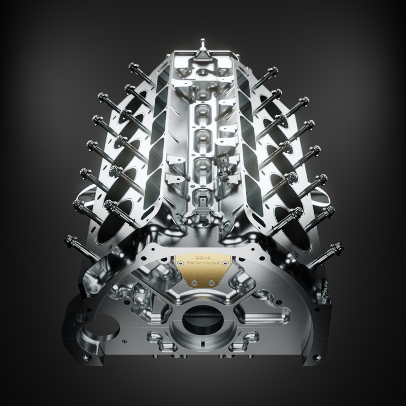 Viper Engine Block — full assembly with studs